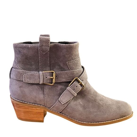 COLE HAAN Storm Cloud Suede Gray Women's Jensen Ankle Bootie Size 8 - Picture 11 of 16